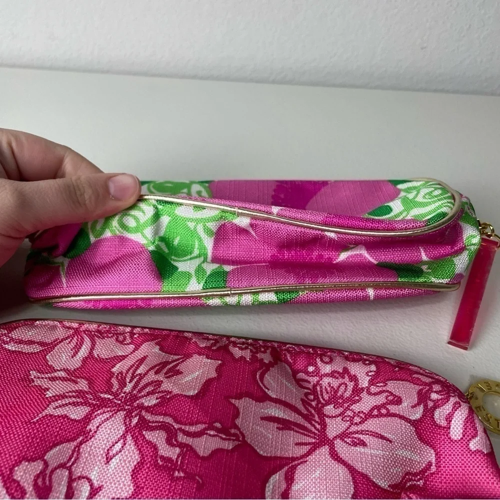 Lilly Pulitzer 2 Piece Estée Lauder Makeup Travel Cosmetic Bags